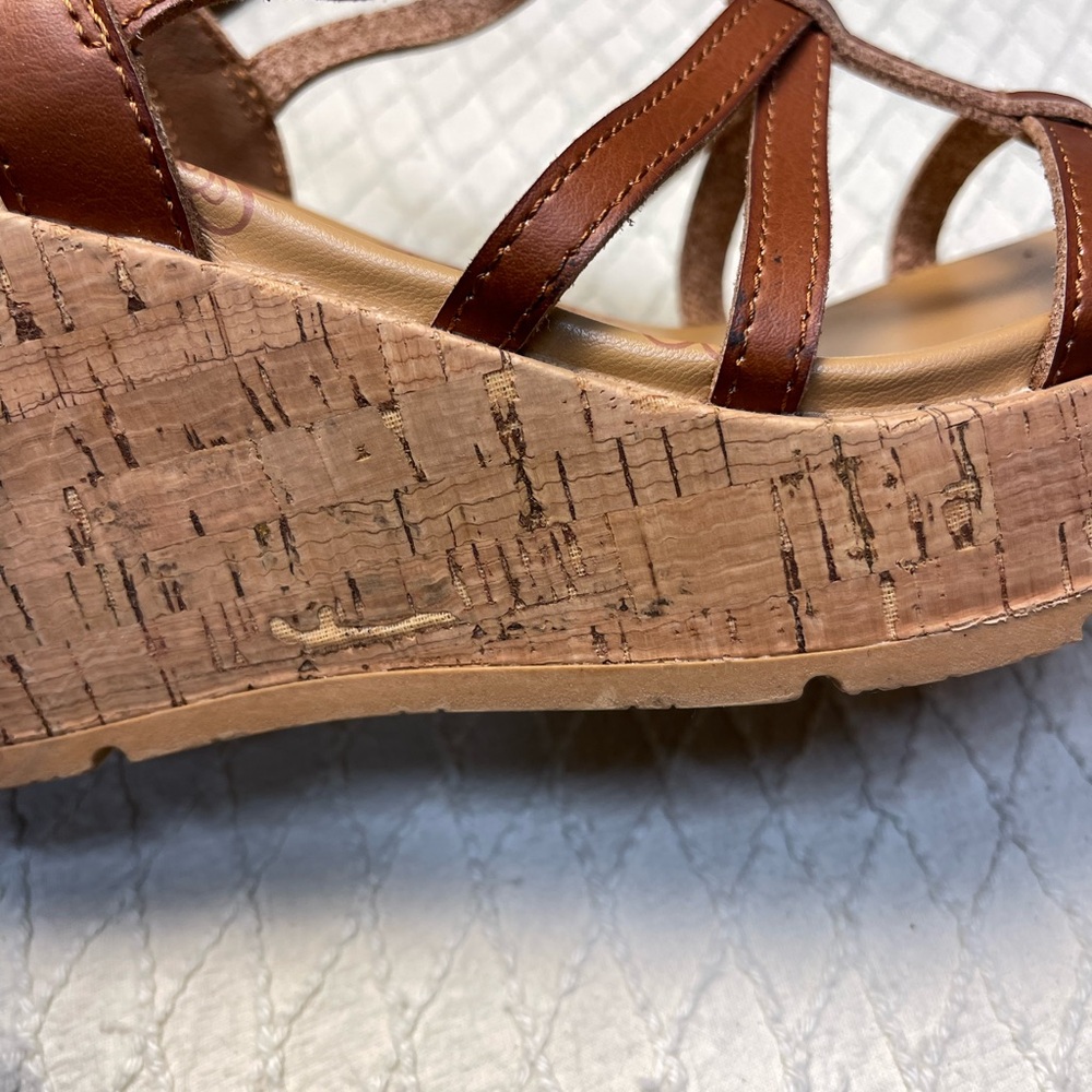 Brown Wedge Sandals - Picture 6 of 7